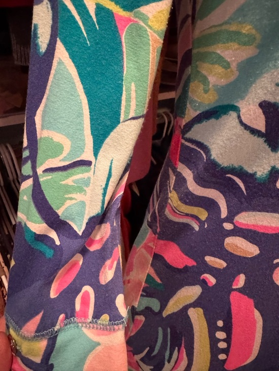 Lilly Pulitzer Vibrant Floral Shift Dress in Aqua & Pink - Cover Up - Picture 4 of 9